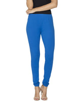 Libertina Royal Blue Solid Jersey Lycra Churidar Leggings for Women